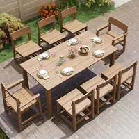 JOCOEVOL 9 Piece Patio Dining Set for 8 HIPS Outdoor Table and Chairs Set