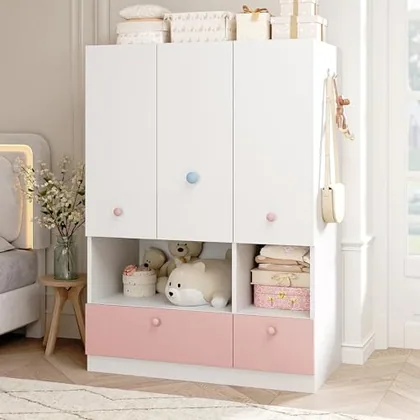 JOCOEVOL White Armoire Wardrobe Closet