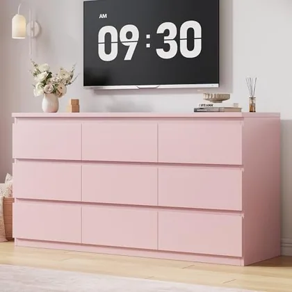 JOCOEVOL Modern 9 Drawer Dresser for Bedroom