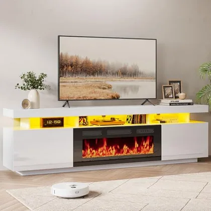 JOCOEVOL 70 in Floating Fireplace TV Stand