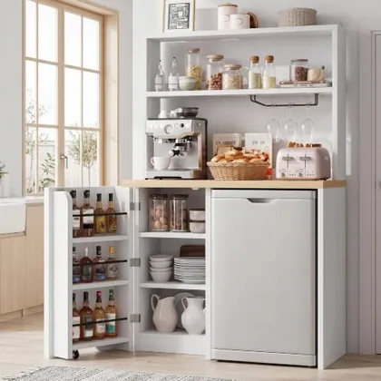 JOCOEVOL Mini Fridge Stand with Storage