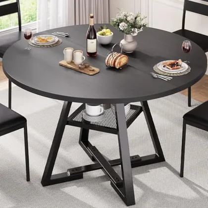 JOCOEVOL Round Dining Table for 4