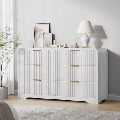 JOCOEVOL Modern 6 Drawer Dresser for Bedroom