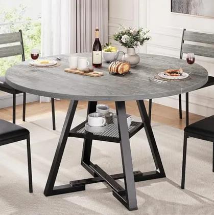 JOCOEVOL Round Dining Table for 4