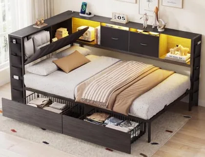 JOCOEVOL Twin Corner Bed Frame