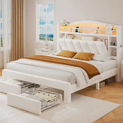 JOCOEVOL Queen Size Bed Frame