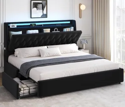 JOCOEVOL King Size Bed Frame