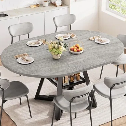 JOCOEVOL Extendable Dining Table for 4 6 8