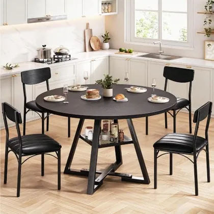 JOCOEVOL ound Dining Table Set for 4