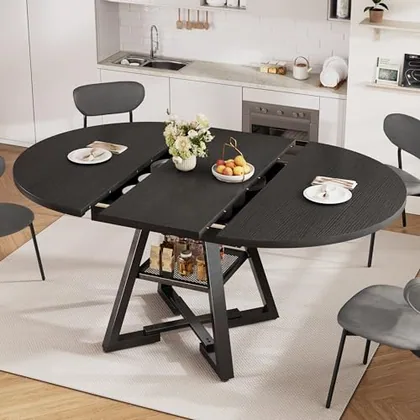 JOCOEVOL Expandable Kitchen Dining Table for 4-6