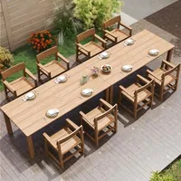 JOCOEVOL 10 Pcs HIPS Patio Dining Set for 8 Outdoor Tables and Chairs Set