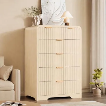 JOCOEVOL 6 Drawer Fluted Dresser