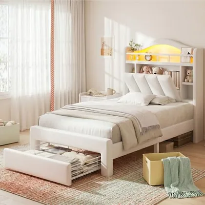JOCOEVOL Kids LED Bed Frame