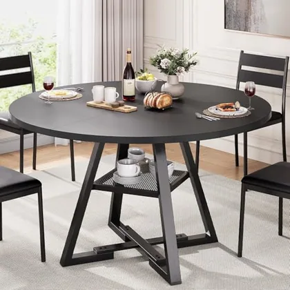 JOCOEVOL Round Dining Table for 4