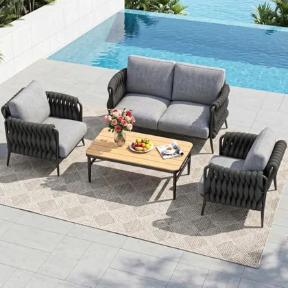 JOCOEVOL Outdoor Patio Sofa Set 5-Piece