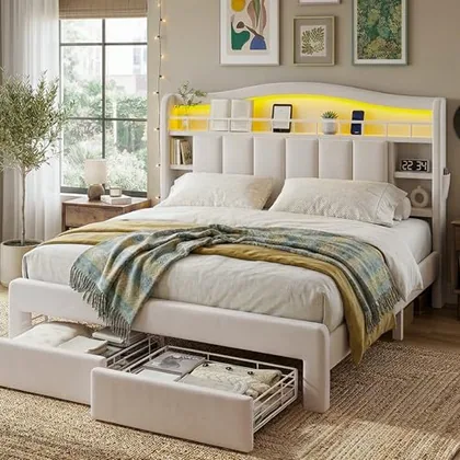 JOCOEVOL Kids LED Bed Frame