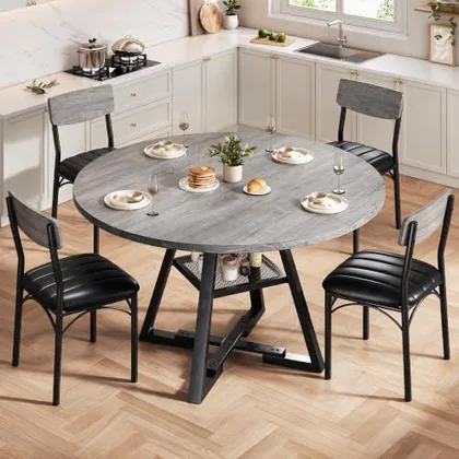 JOCOEVOL Dining Table Set for 4