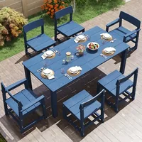 JOCOEVOL 7 Piece Outdoor Patio Dining Set Hips for 6